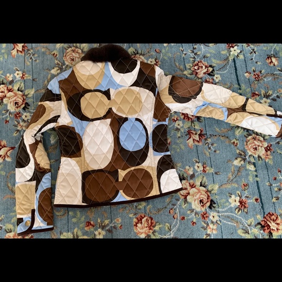 Coach XS jacket real fur, logo print. - Picture 2 of 6